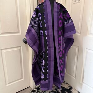 Purple and Black Women's Cape